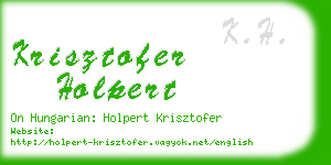 krisztofer holpert business card